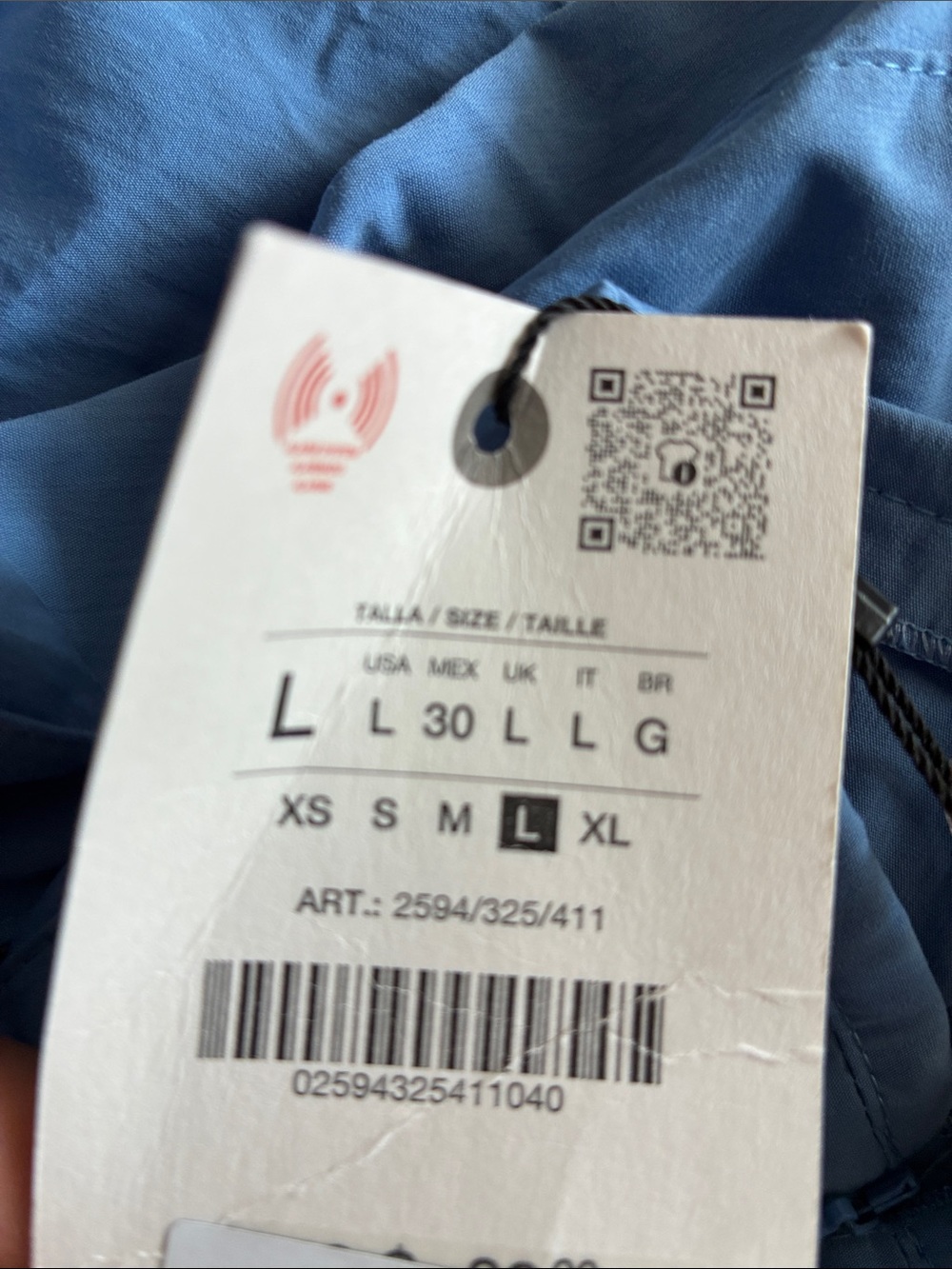 Zara NWT ZW Collection blue pleated midi skirt 2594/325 - Picture 8 of 8